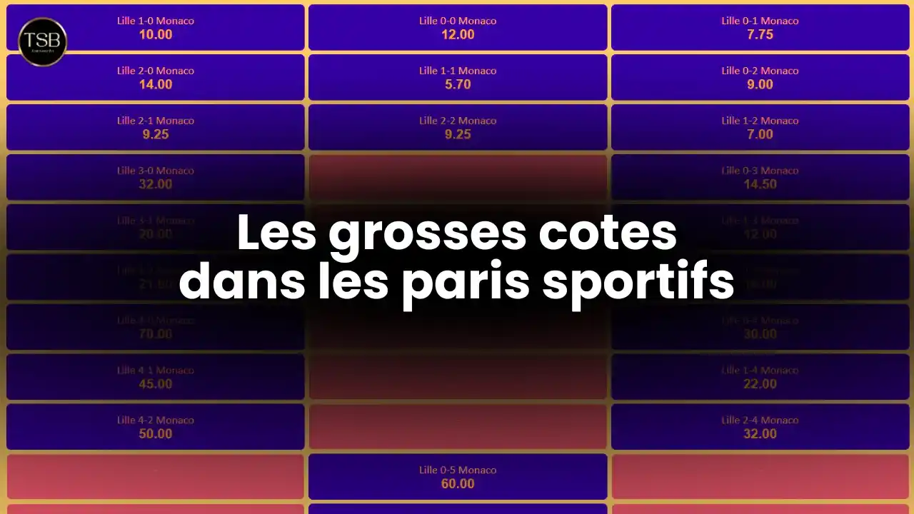Grosses cotes paris sportifs