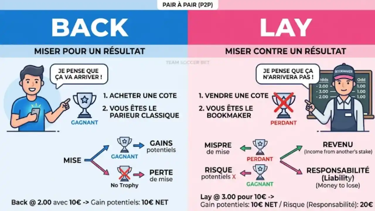 Explication détaillée et schématisée du Back and Lay dans les paris sportifs
