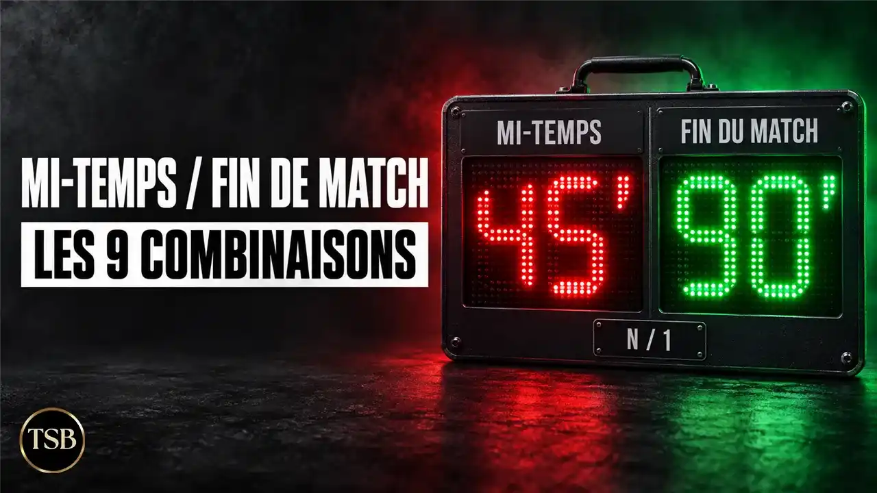 Pari mi-temps/fin de match : comprendre les 9 combinaisons
